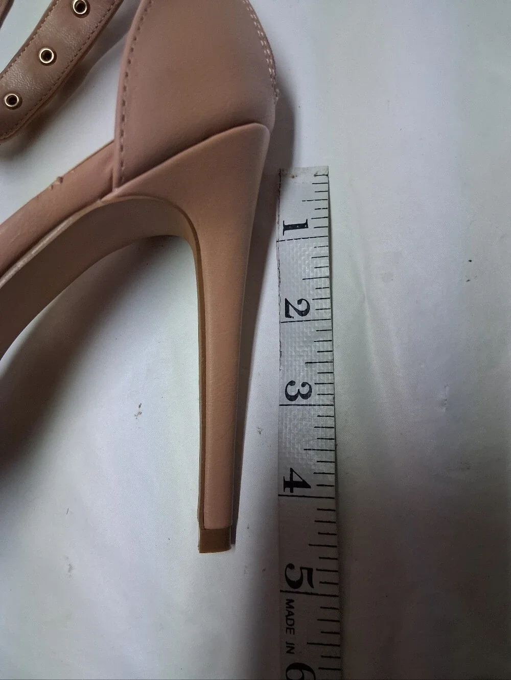 Charlotte Russe Nude Stud Ankle-Strap Stiletto Heels Size 8 NWOT